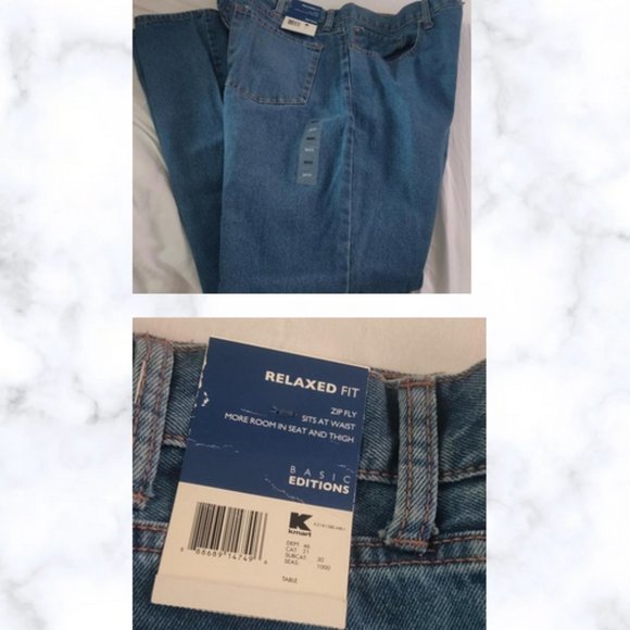 Basic Editions Jeans Vintage Nwt Kmart Mens Relaxed Fit Basic